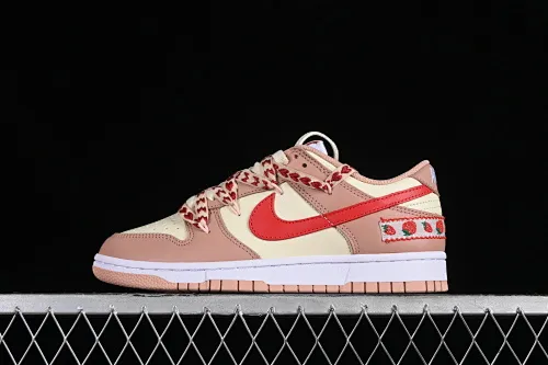 All Categories Nk SB Dunk Series Nk SB Dunk Low Low-top sneakers Nk Dunk Low Christmas gift Strawberry cake SB strappy low-top casual sneakers DD1503-118